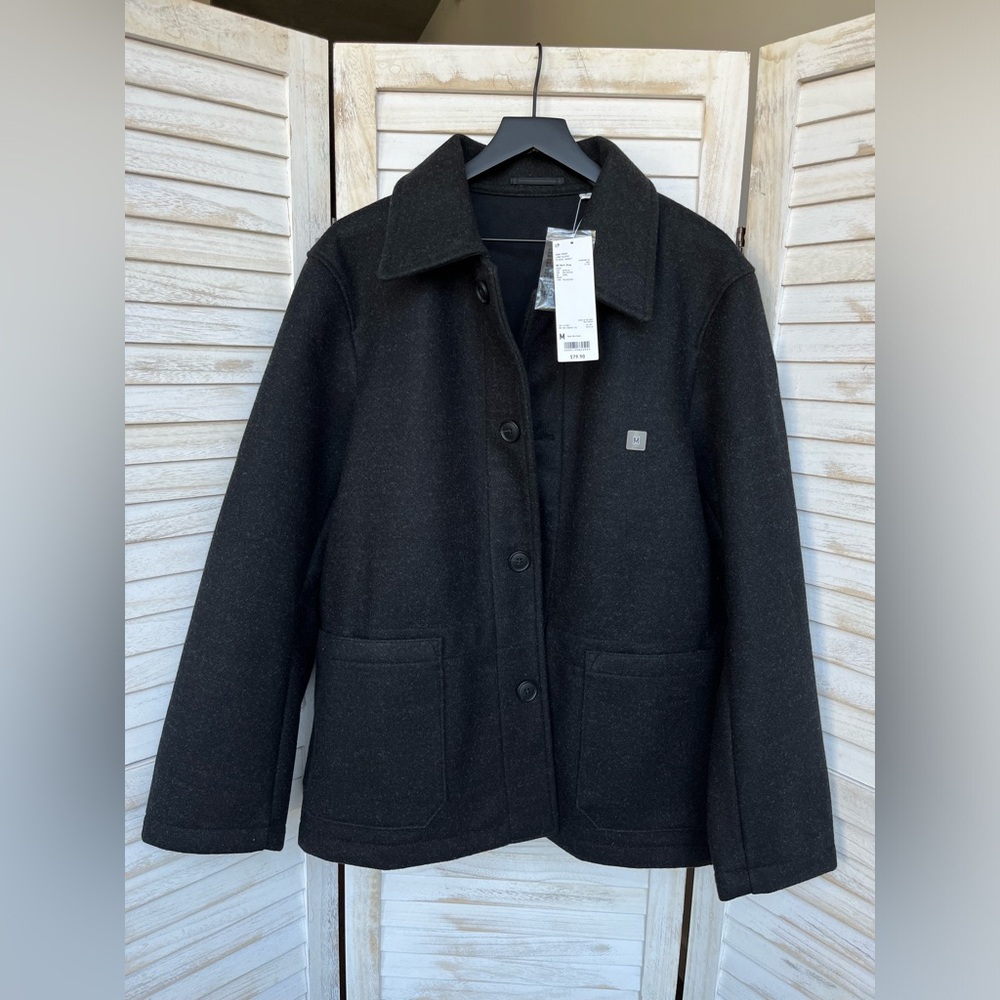 NWT Uniqlo U x Lemaire Wind Proof Fleece Jacket Coat Size M Gray
